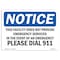 Signmission OSHA Notice, 5" Height, This Facility Does Not Provide Emergency Sign, 7" X 5", Landscape OS-NS-D-57-L-18615 - alternate 1